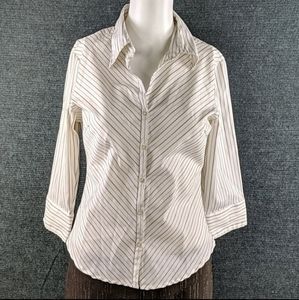 Charlotte Russe Button Blouse 3/4 Sleeves